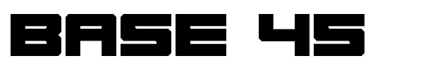 Base 45 font preview